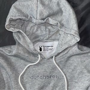 Dutch Bros hoodie unisex medium gray dutch embroidery